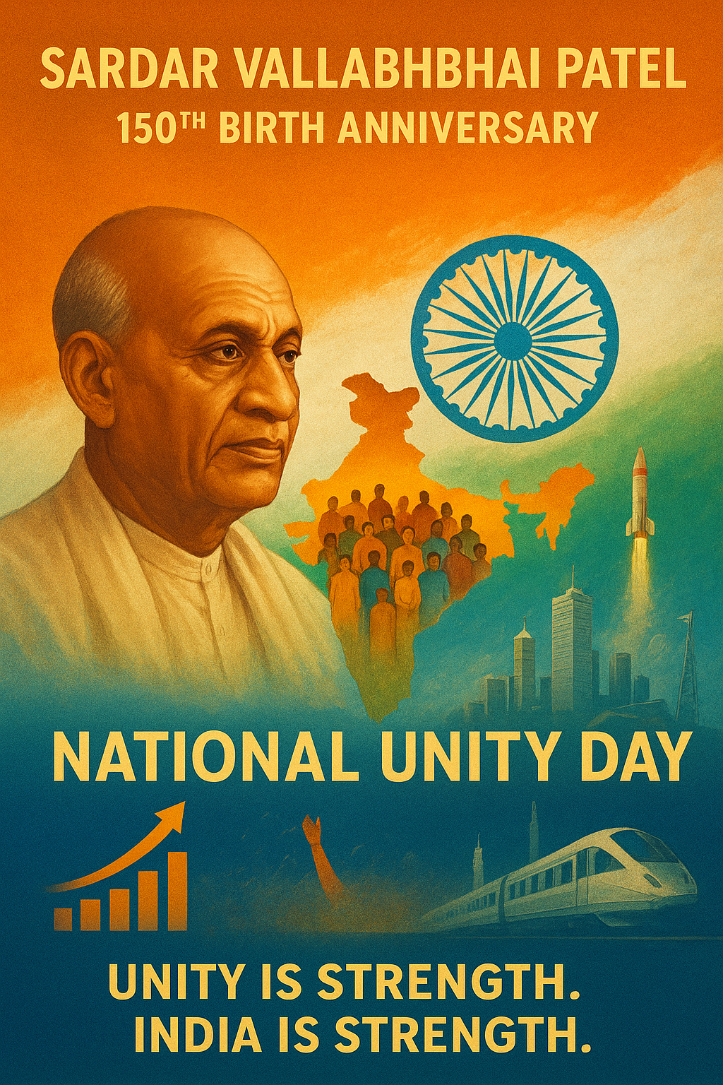 Sardar Vallabhbhai Patel's 150th Birth Anniversary, celebrated as National Unity Day.